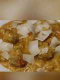 Risone con polpettine in brodo vegetale
