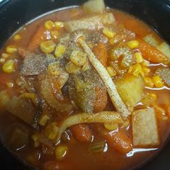 A picture of Roasted Vegetable Soup.