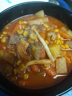 A picture of Roasted Vegetable Soup.