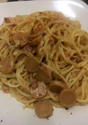Foto resep Spageti Carbonara dengan Kornet