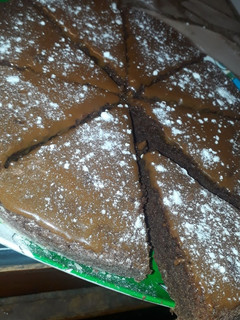 Una foto de Brownie de chocolate, sin leche ni manteca