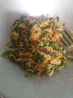 Foto resep 20.Tumis kacang panjang tauge tempe