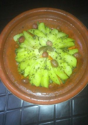 صورة لوصفة طاجين بالخضر
