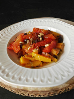 Una foto de Ensalada de calabaza asada con miel