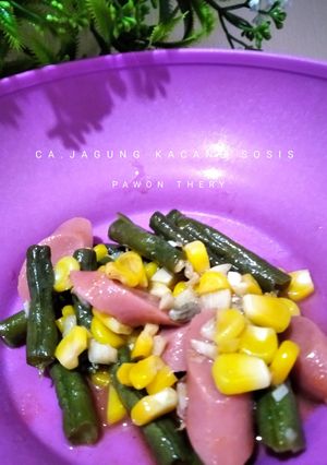 Foto resep Ca jagung kacang sosis