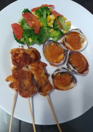 Foto resep Kerang & Udang Bakar bumbu jimbaran