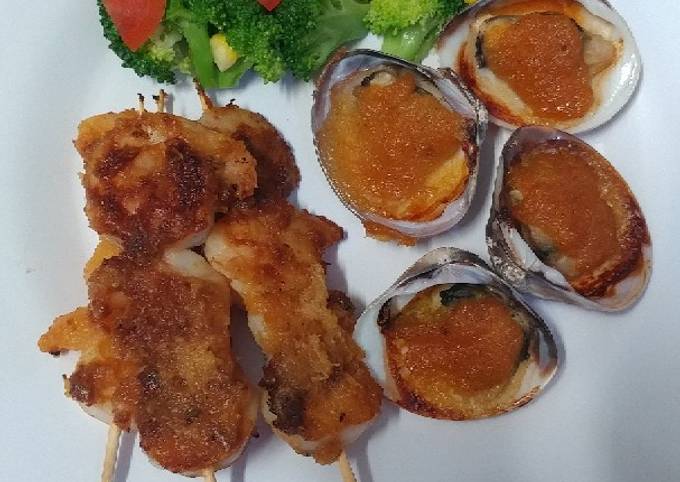 Kerang & Udang Bakar bumbu jimbaran