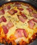 Pizza de Queijo e Bacon