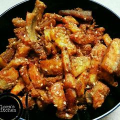 A picture of Kachhe kele ki sabji.