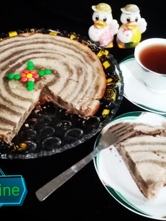 عکسی از دستور کیک زبرا بدون فر