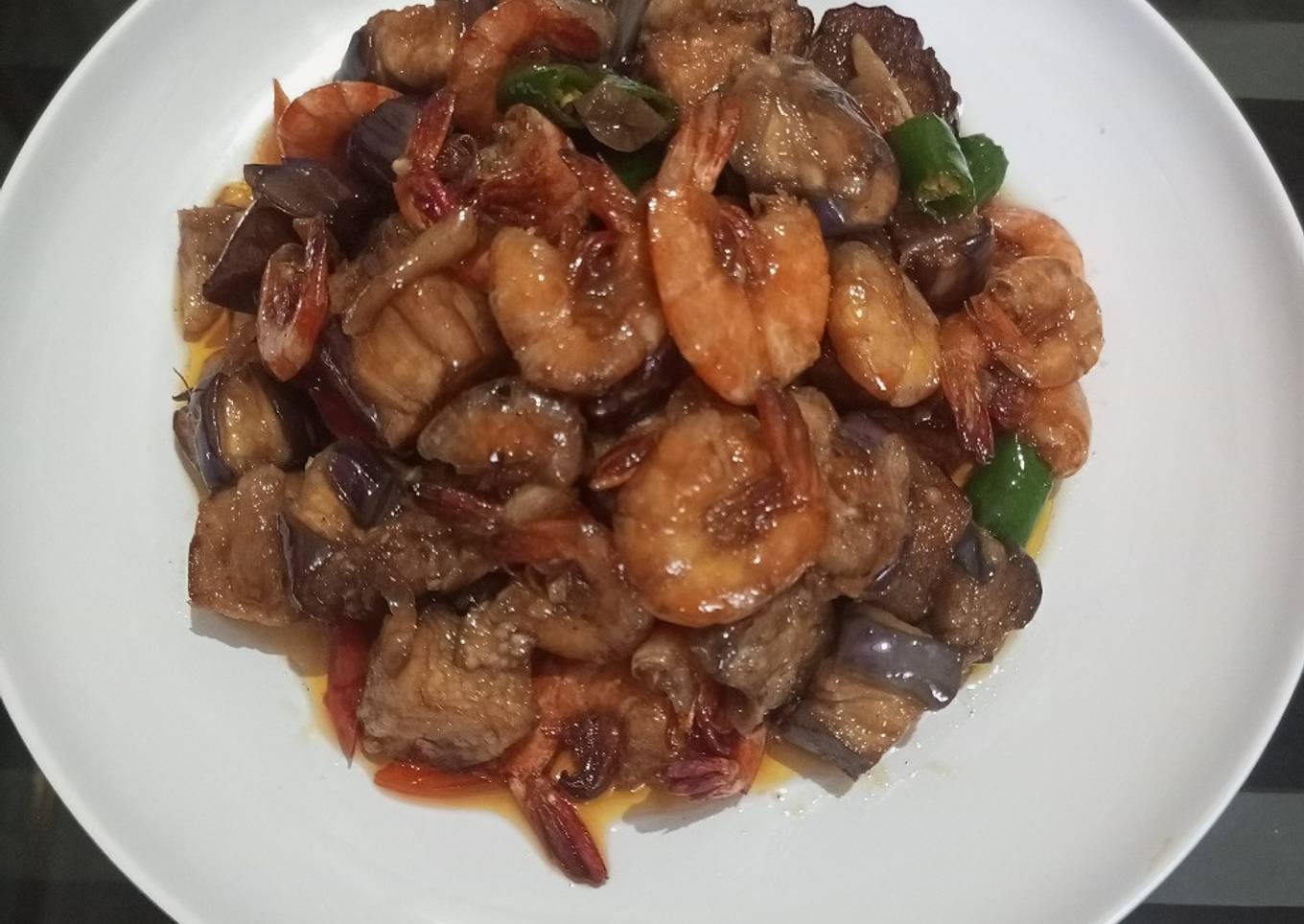 Samgor terung udang