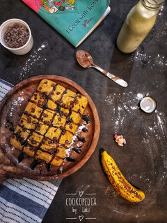 A picture of Eggless Banana Wheat Bread.