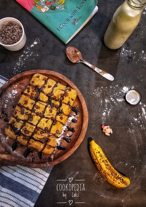 A picture of Eggless Banana Wheat Bread.