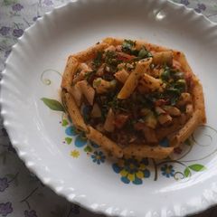 A picture of Pasta mix vegetables salad.