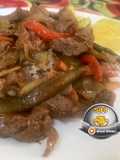Fajitas de carne con verduras