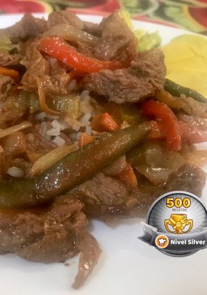 Una foto de Fajitas de carne con verduras