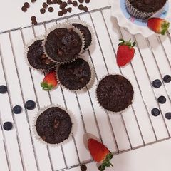 A picture of Double chocolate cupcake.