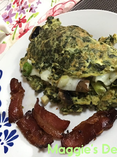 Una foto de Omelette de espinacas