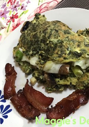 Una foto de Omelette de espinacas