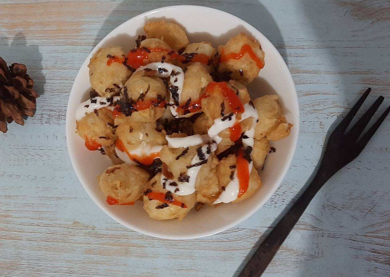 Tahu popcorn bon nori