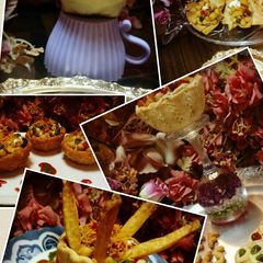 A picture of Katori Chaat(4types of Katories).