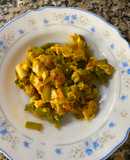 Revuelto de ajete con huevos