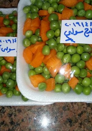 صورة لوصفة تفريز وتخزين البسلة (البازيلا) بالجزر بدون سلق