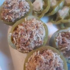 A picture of Stuffed bell peppers.