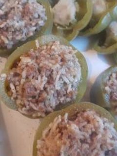 A picture of Stuffed bell peppers.