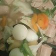 Sayur sop telur puyuh n sosis
