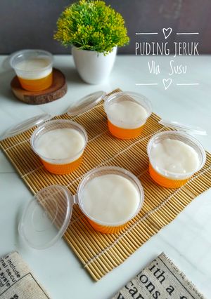 Foto resep Puding Jeruk Vla Susu