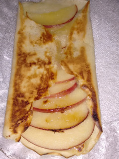 Una foto de Panqueques con manzana y canela