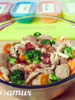 Foto resep Capcay Bakso Jamur