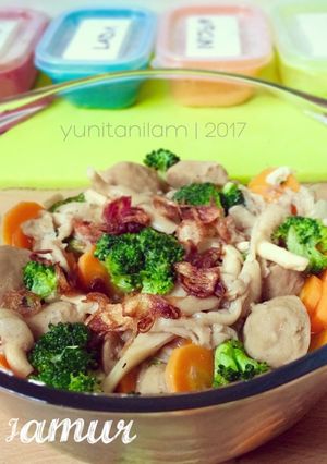 Foto resep Capcay Bakso Jamur