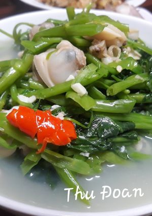 Hình của món Canh rau muống nấu nghêu.