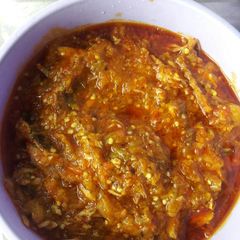 A picture of Garden Egg stew.