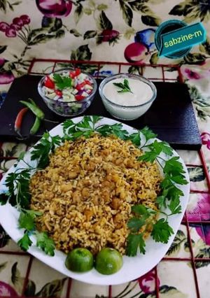 عکسی از دستور میگو پلو مجلسی