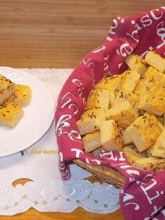 Omlós sajtos kocka recept fotója