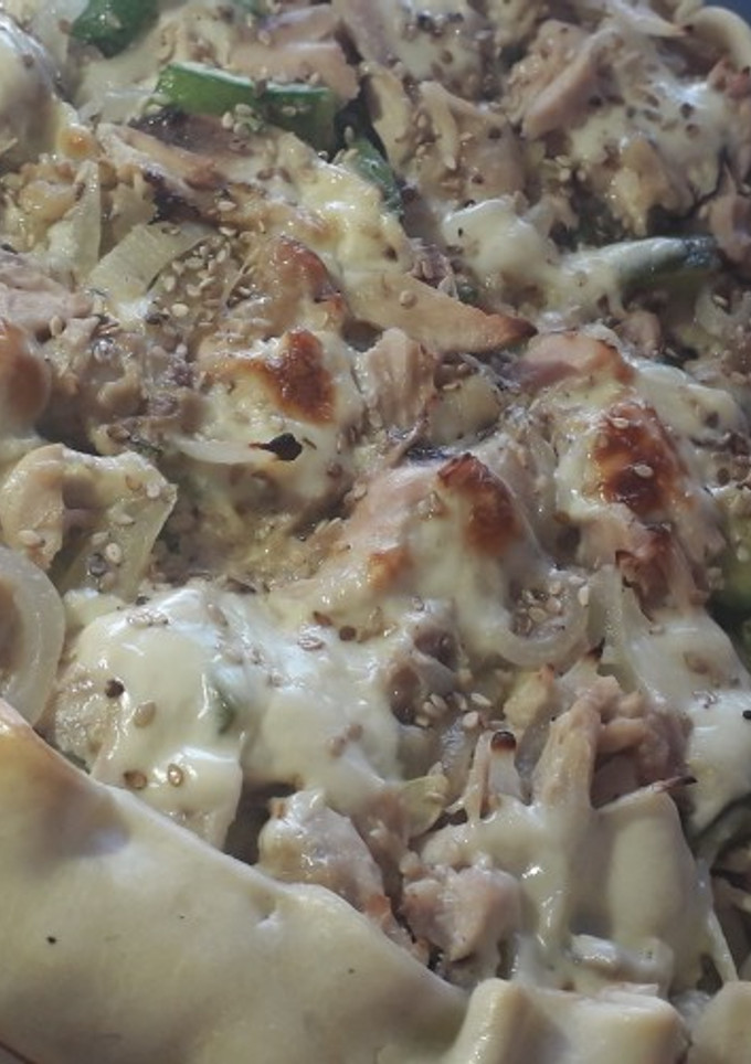 Una foto de Tarta de pollo y zapallito fácil riquísima y económica