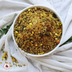 A picture of Roasted Red Poha Chiwda.