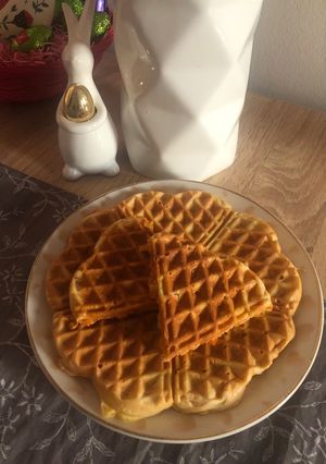 Húsvéti répás gofri recept fotója