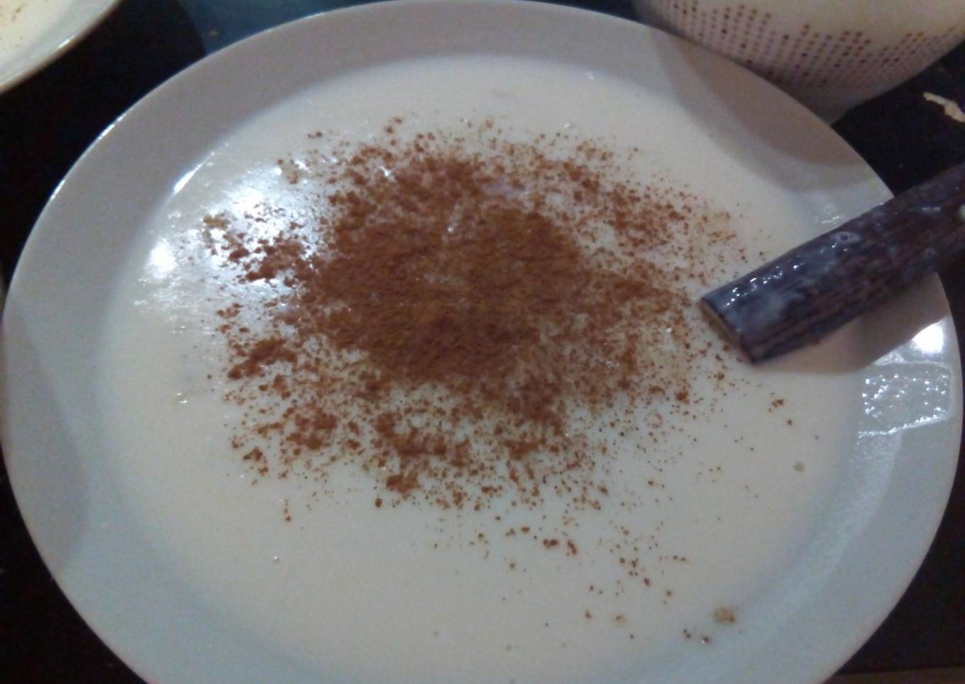 Arroz con leche fresca de cabra