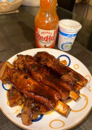 A picture of Insane BEST SPARERIBS. (If not the best ever I will eat grass for a week 🤪).