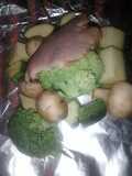 Mixiote de brócoli con champiñones y vegetales