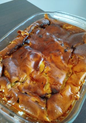 Une photo de Clafoutis banane caramel beurre salé