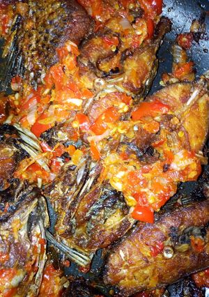 A picture of Peppered Tilapia fish.