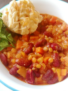 Lencse chili/vegetariánus/ recept fotója