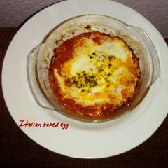 A picture of #Italian baked egg.
