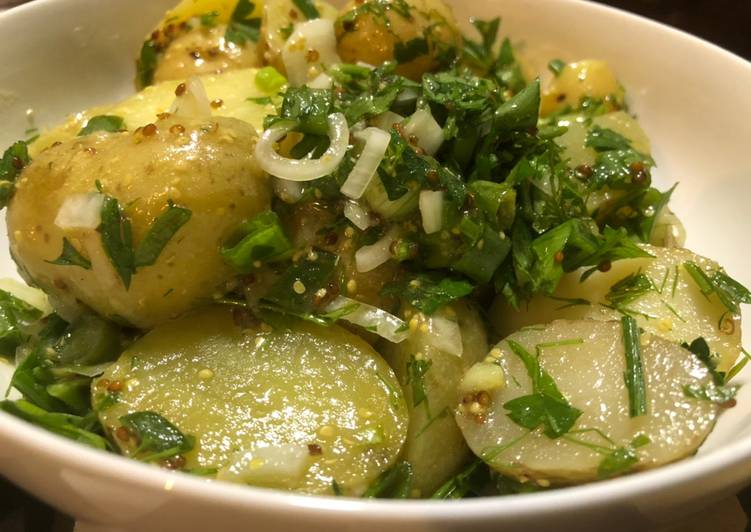 Easiest Way to Prepare Tasty Potato Salad with Mustard & Herbs