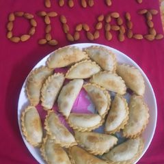 Almond Ghughra (gujiye) A picture of Almond Ghughra (gujiye).